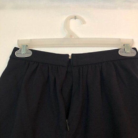 J. CREW Swing Stretch Mini Skirt Solid Navy Blue Viscose Blend A-Line Texture 00 - Picture 7 of 7